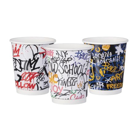 Double Wall Paper Cups Graffiti Design