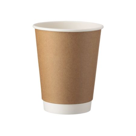Double Wall Kraft Paper Cups Inner White Colour