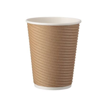Natural Brown Ripple Wall Kraft Paper Cup
