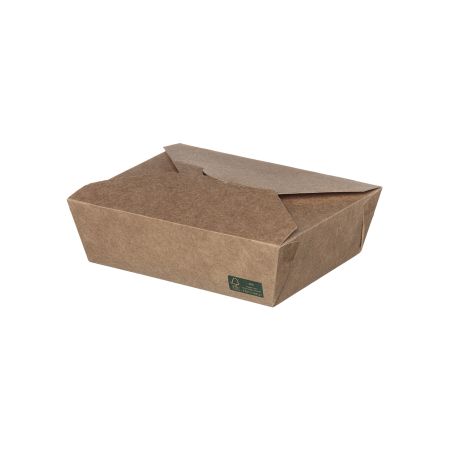 Pudełko na żywność z papieru pakowego FSC w kształcie teczki